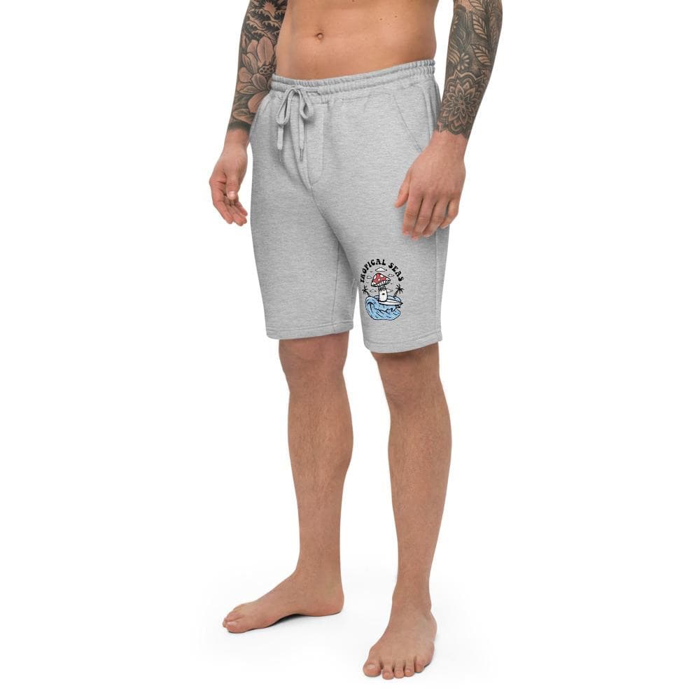 Men’s Mushroom Fleece Shorts with Drawstring Waist