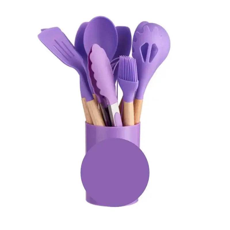 Nordic Silicone Cooking Utensils Set - 12 Essential Pieces for Effortless Cooking