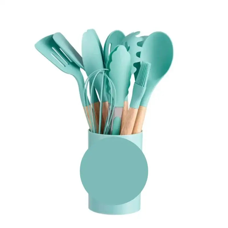Nordic Silicone Cooking Utensils Set - 12 Essential Pieces for Effortless Cooking