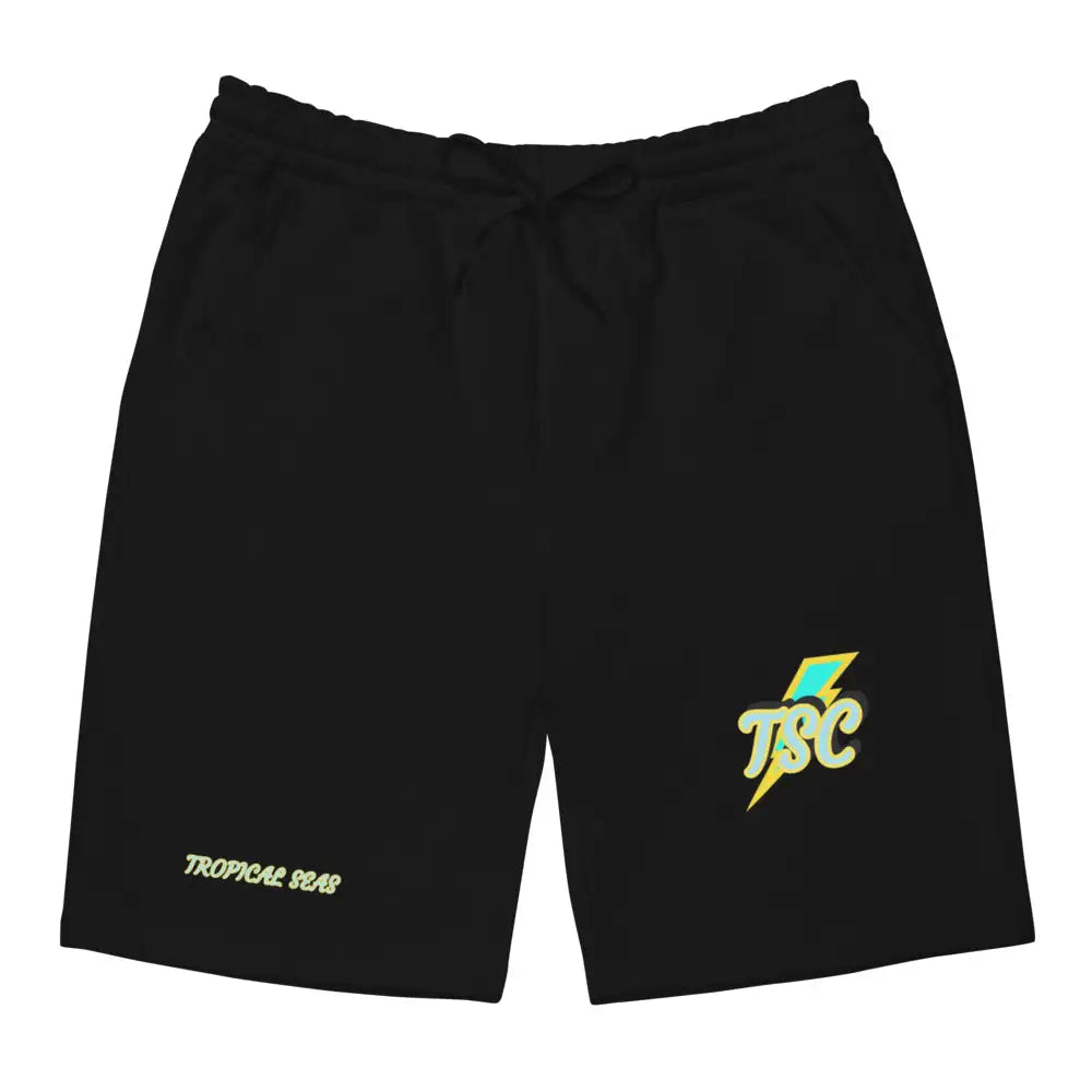 Men’s Lightning Strike Fleece Shorts with Drawstring Waist
