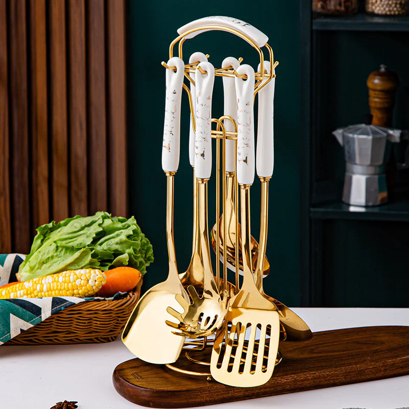 Elevate Your Cooking with the Luxury Kitchenware Set – 7 Essential Tools for Every Home Chef
