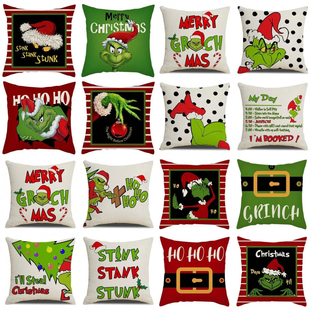 Festive Pillow Covers Set for a Cheerful Holiday Home Makeover