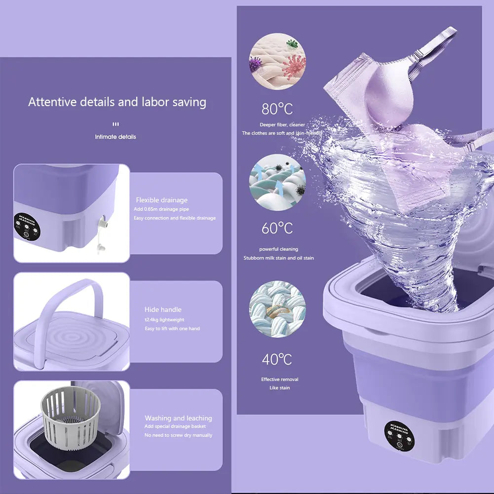 Compact Foldable Washing Machine: Your Essential Space-Saving Laundry Companion