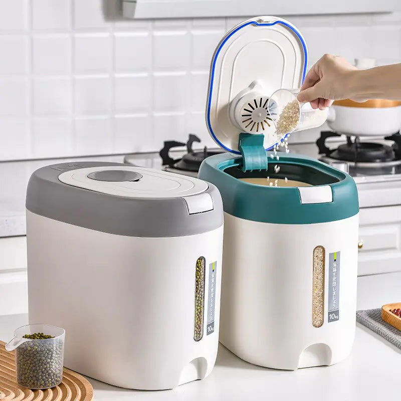 Automatic Kitchen Rice Bin for Easy Pantry Organization