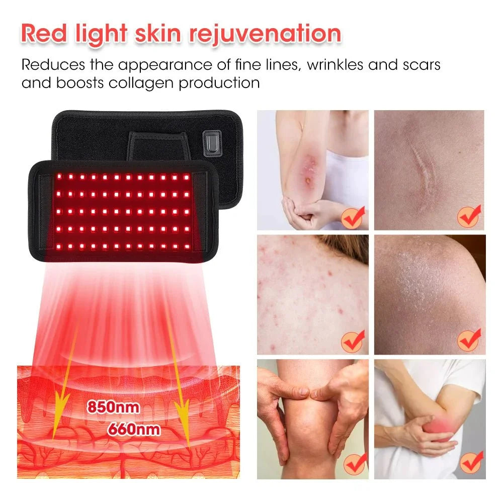 Transform Your Well-Being with Our Portable Red LED Light Therapy Belt for Body Slimming & Pain Relief