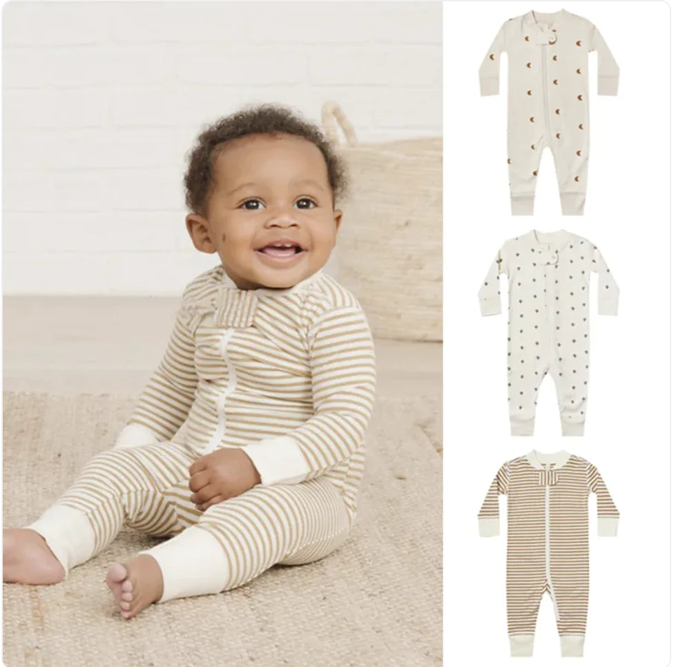 Adorable Cartoon Cactus Baby Romper – Striped Long Sleeve Outfit for Comfort and Style