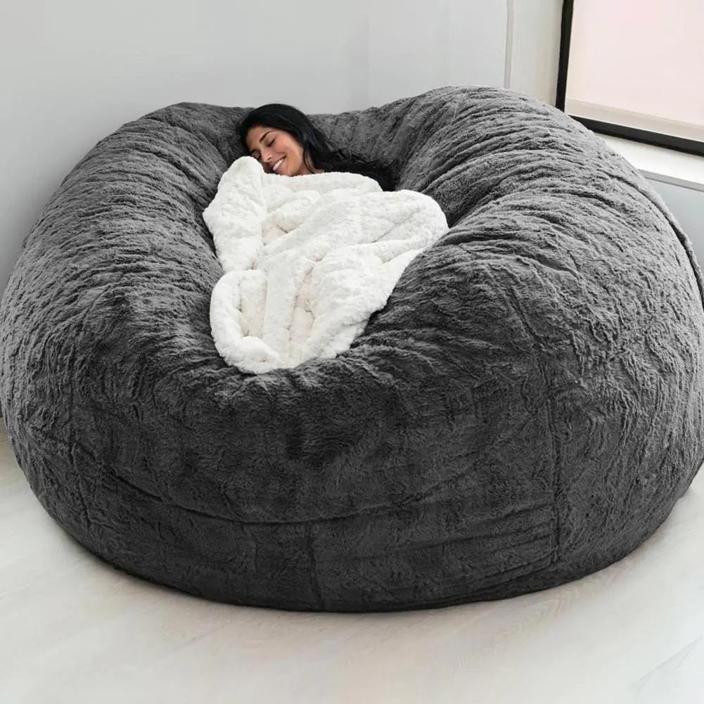 Giant Fluffy Fur Bean Bag - OLM Store