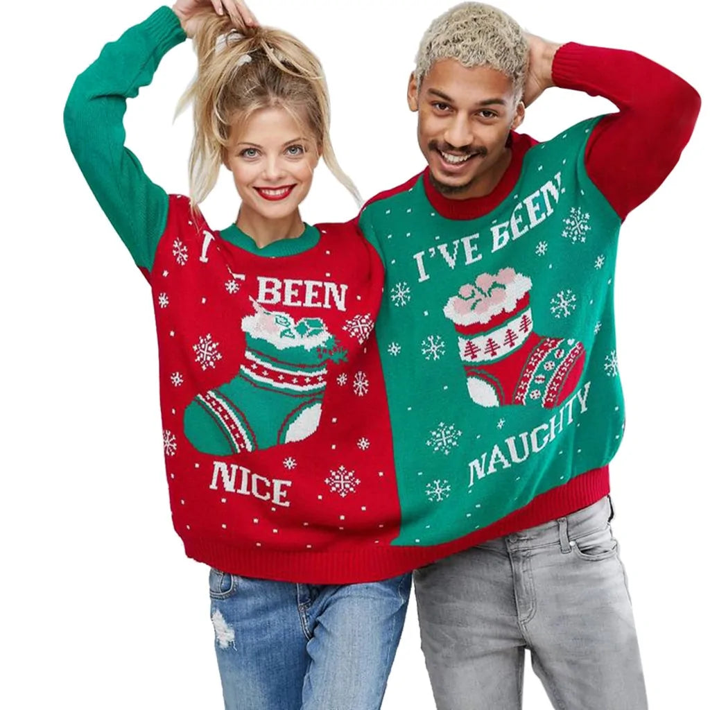 Cozy Up This Holiday Season with Our Christmas Couple's Novelty Sweater