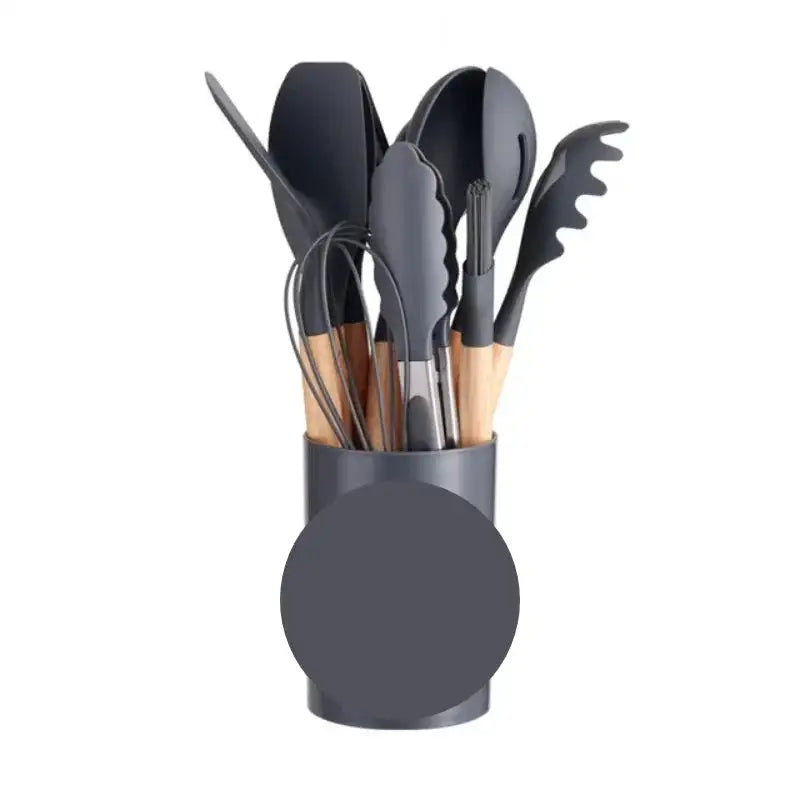 Nordic Silicone Cooking Utensils Set - 12 Essential Pieces for Effortless Cooking